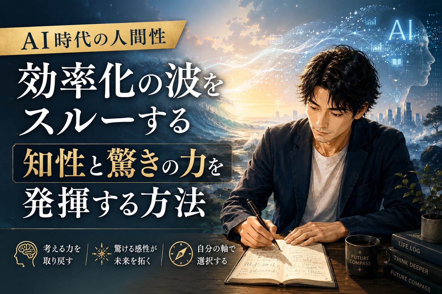 AI時代のコンテンツ戦略を、一次情報と驚きから考えるイメージ