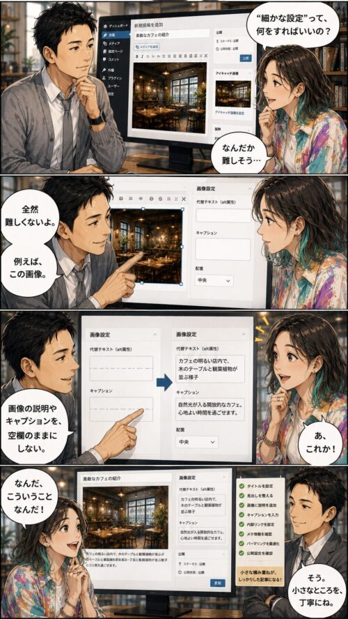 大山裕介CEOとWPアイキャッチ担当ジェシカ
