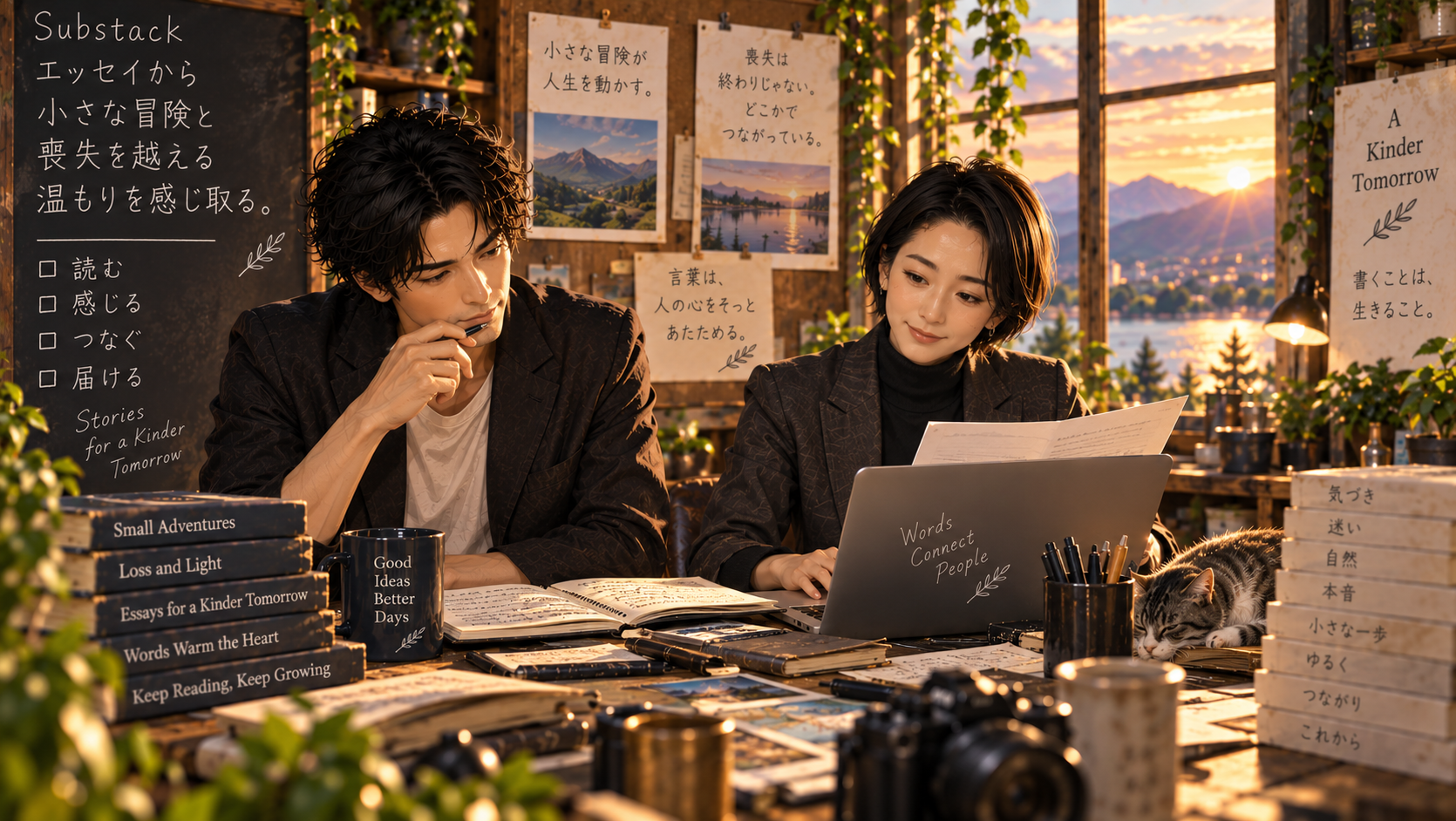 Substack エッセイから小さな冒険と喪失を越える温もりを感じ取る大山とニーナ