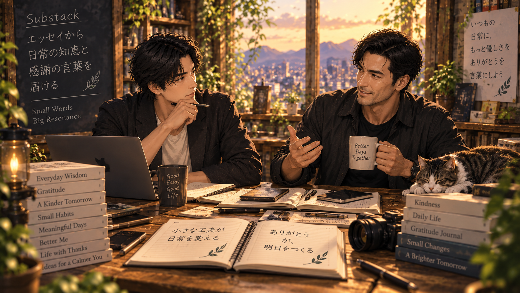 Substack エッセイから日常の知恵と感謝の言葉を届ける大山とトム