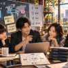 note翻訳の波と新しい数値を確認しながら、検証に留まらず発信運行を続ける大山とチーム