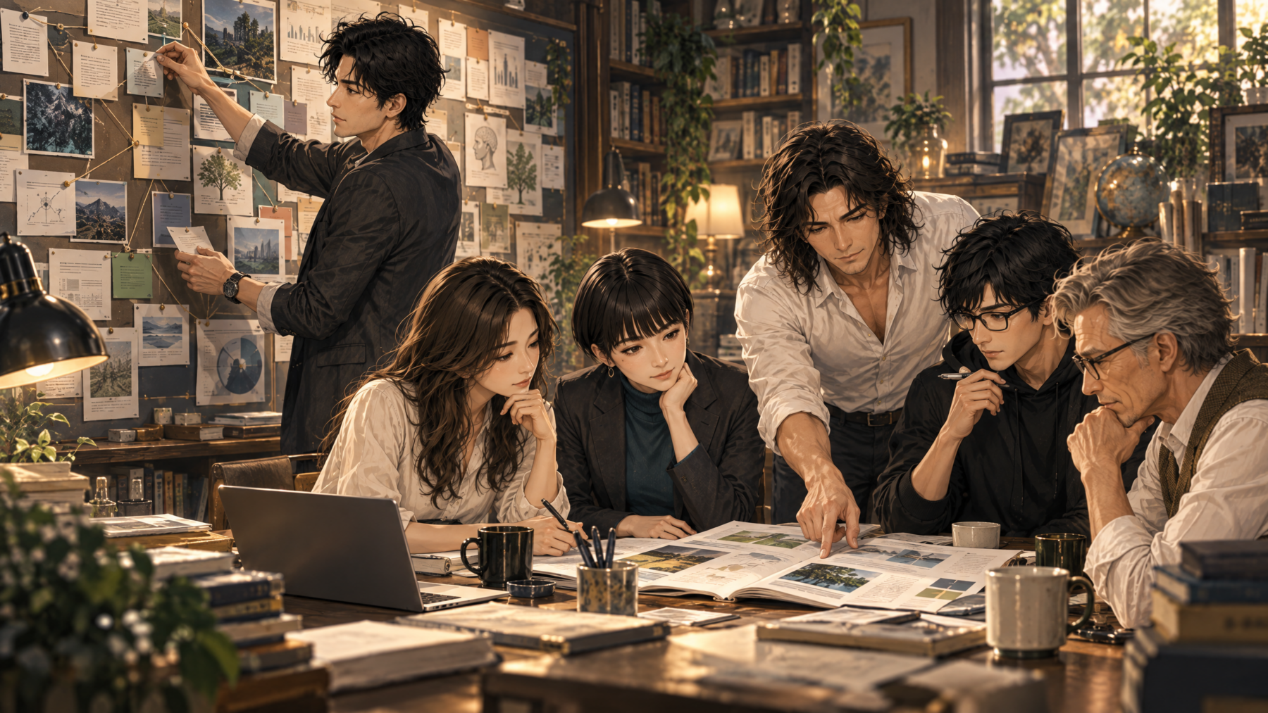 Substack エッセイから、知っていることと理解していることの違いを考える大山。机で記事を読みながら、手元のノートに身近な例えを書き出している。自分の今いる場所を確かめるように、ゆっくりと考えを整える読書の場面