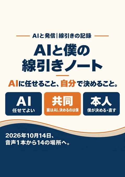 AIと僕の線引きノートの表紙
